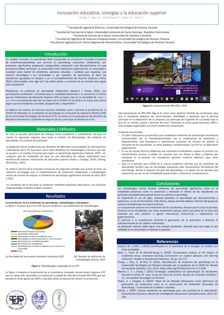 15-POSTER DIGITAL Innovación educativa, sinergias y la educación superior